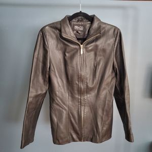 NY&Co black leather jacket medium